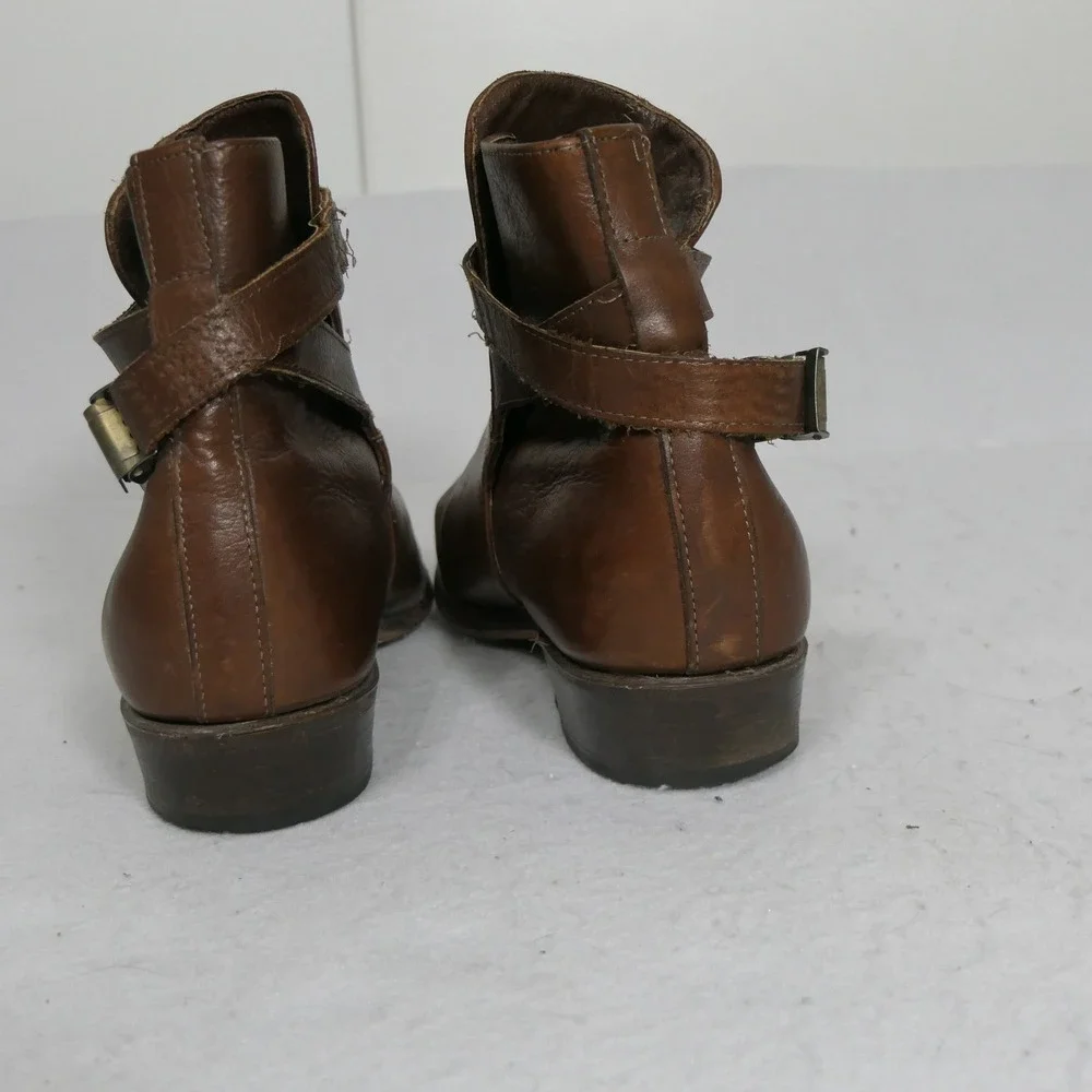Vintage Avirex Leather Ankle Boots Men's 10D Type A-2 Brown Jodhpur Military USA